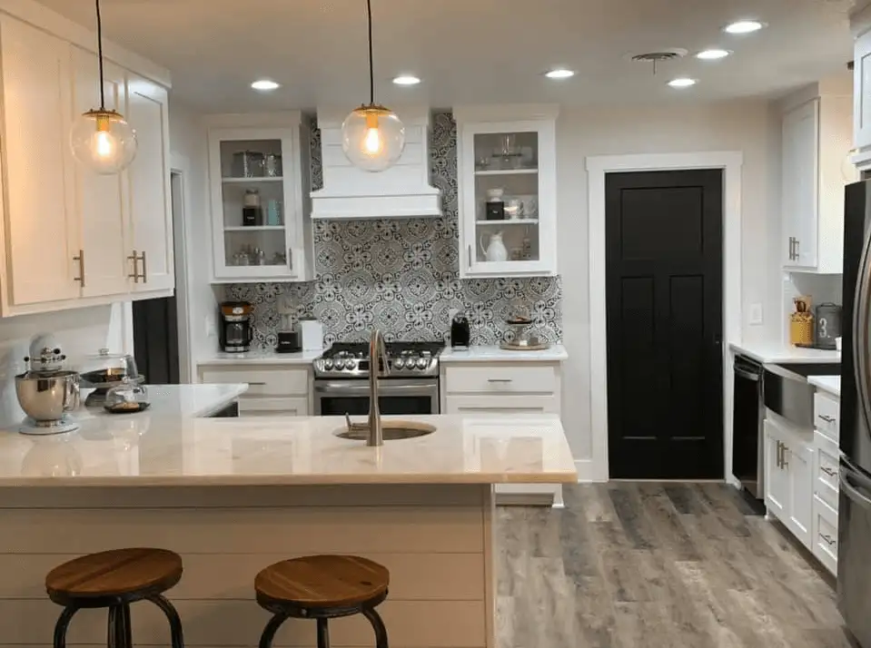 Kitchen remodeling project by John Fuller Custom Built Homes in Wise County, TX