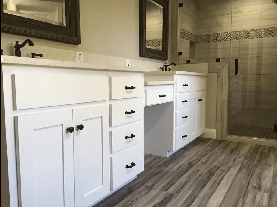 Bathroom remodeling project by John Fuller Custom Built Homes in Wise County, TX